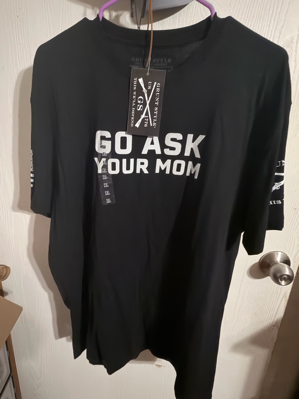 NWT Grunt Style "Go Ask Your Mom" Graphic Tee Black XL